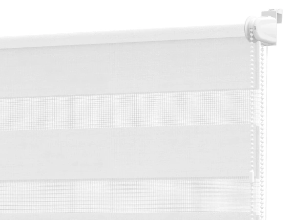 Roleta MINI+ deň a noc - látka Bahama 1821 - svetlo sivá