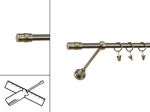 Garniža 16mm - 1rad - CYLINDER - antik