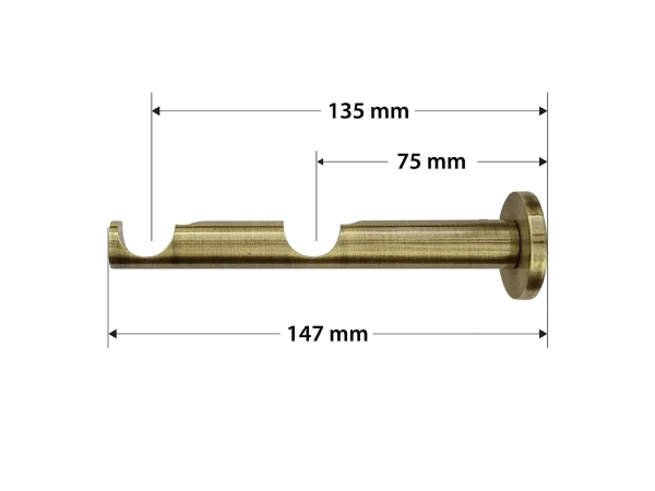Garniža 19x19mm - 2rady - GUĽA CRYSTAL - antik 3