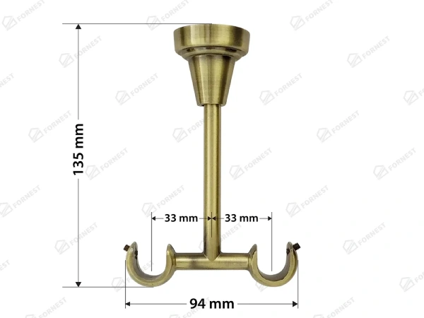 Garniža 16x16mm - 2rady - RADIATOR - antik 5
