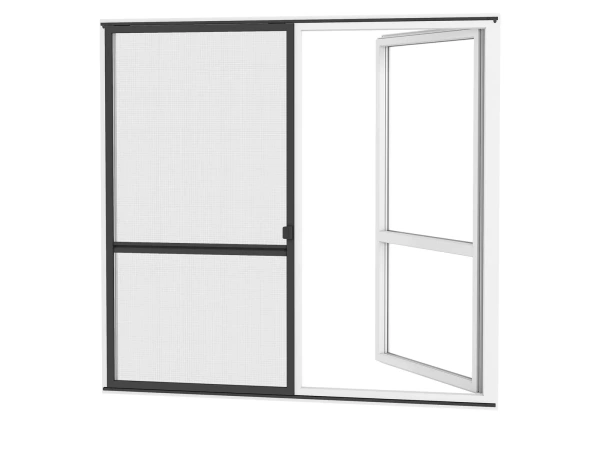 Siete proti hmyzu na DVERE - posuvné - ANTRACIT - RAL 7016 - s priečkou 2