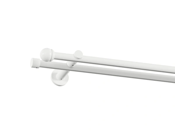 Garniža 19x19mm drážková tyč - 2rady - TODI MAX - biela 1
