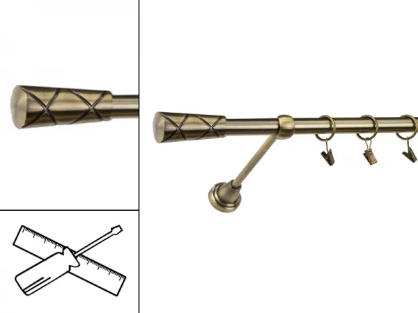 Garniža 19mm - 1rad - TRAPEZIUM - antik