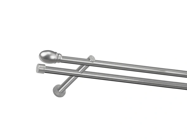 Garniža 19x19mm - drážková tyč - 2rady - BELUNO - satin 1