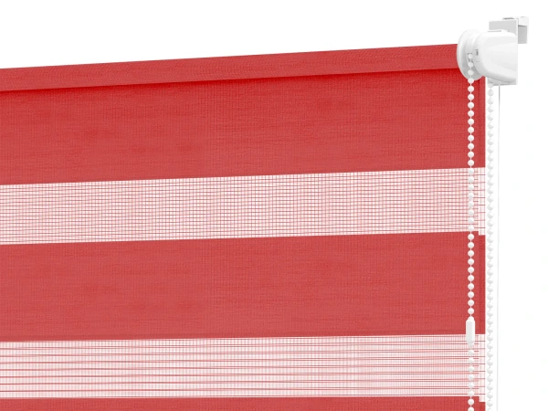 Roleta MINI+ deň a noc - látka Bahama 1804 - červená