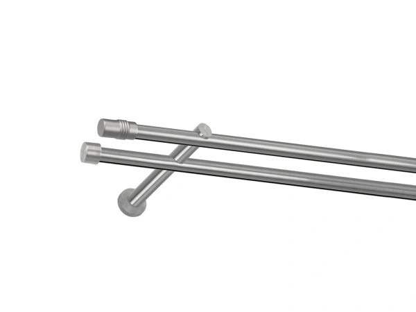 Garniža 19x19mm - drážková tyč - 2rady - CYLINDER - satin 1