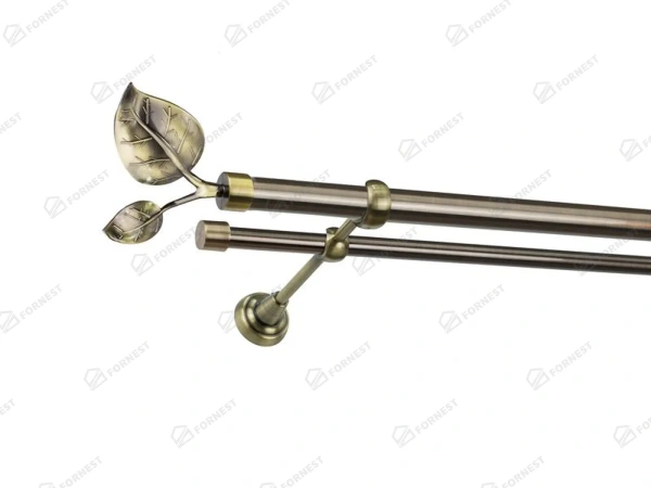 Garniža 25x16mm - 2rady - LIST VEĽKÝ antik 1