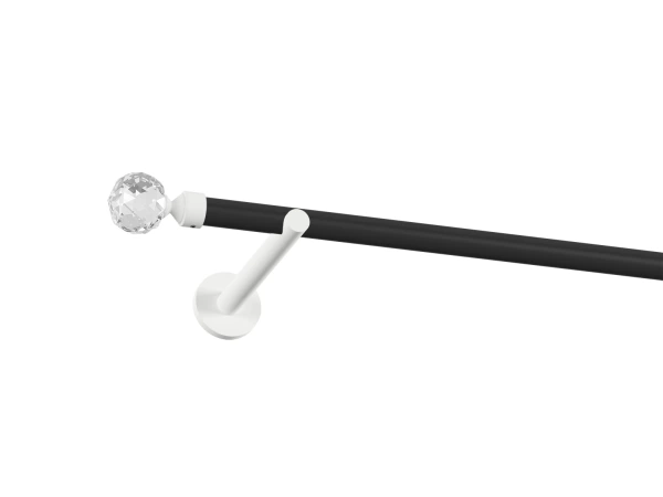 Garniža 19mm obyčajná tyč - 1rad - GUĽA CRYSTAL - čierno biela 1