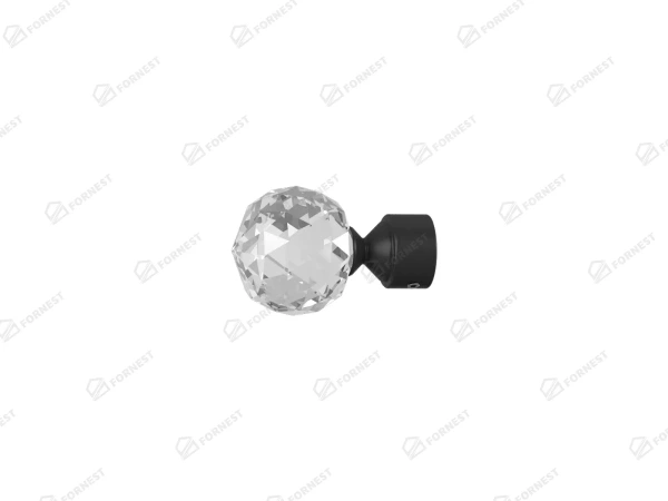 Garniža 19mm drážková tyč - 1rad - GUĽA CRYSTAL - čierna 3