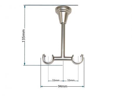 Garniža 16x16mm - 2rady - CYLINDER CRYSTAL - satin