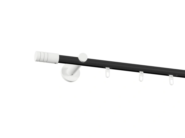 Garniža 19mm drážková tyč - 1rad - TECHNO - čierno biela