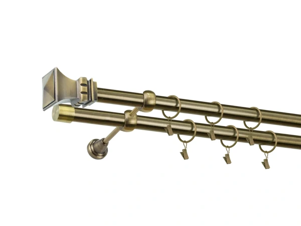 Garniža 25x25mm - 2rady - VEŽA - antik