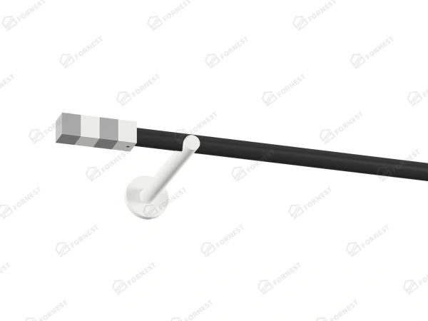 Garniža 19mm obyčajná tyč - 1rad - KVADRAT - čierno biela 1