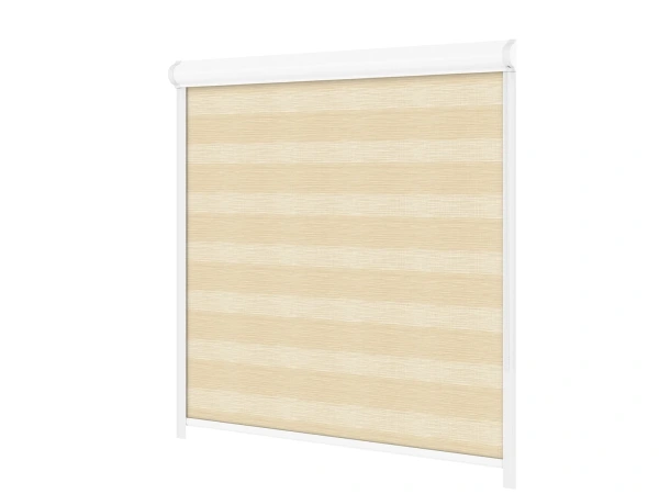 Roleta SWING PREMIUM - deň a noc - látka Maurícius 63 - svetlo žltá (borovica) 2