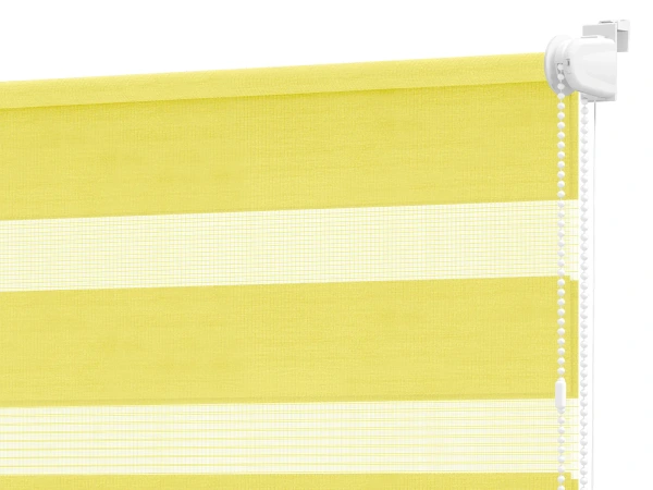 Roleta MINI+ deň a noc - látka Bahama 1805 - citrónovo zelená