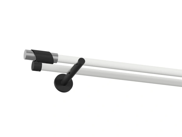 Garniža 19x19mm obyčajná tyč - 2rady - PARIS - bielo čierna 1