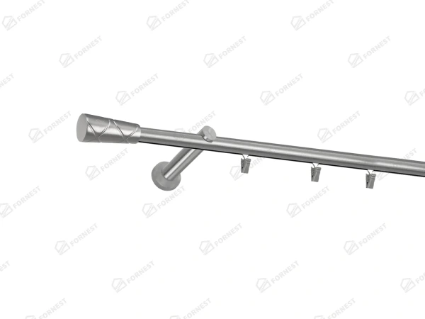 Garniža 19mm - drážková tyč - 1rad - TRAPEZIUM - satin