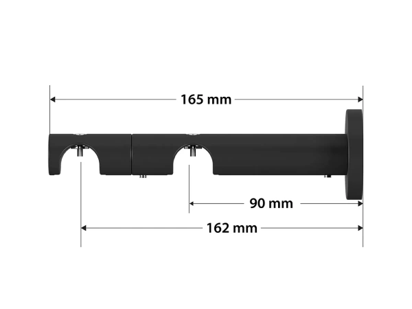 Garniža 19x19mm drážková tyč - 2rady - TECHNO - bielo čierna 4