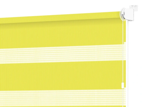 Roleta MINI - deň a noc - látka Bahama 1805 - citrónovo zelená