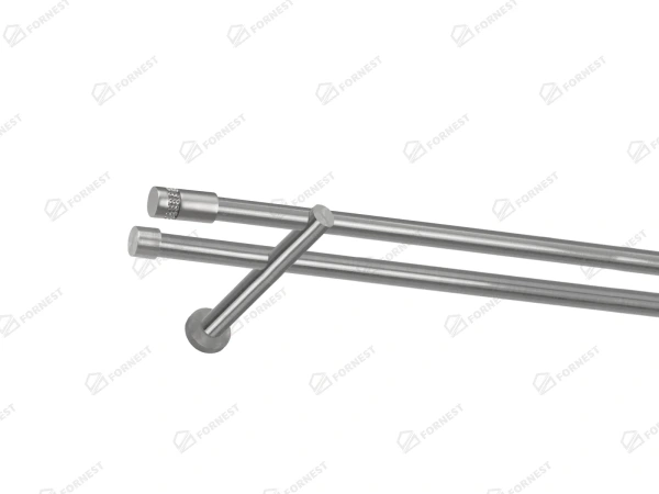 Garniža 19x19mm - 2rady - CYLINDER CRYSTAL - satin 1