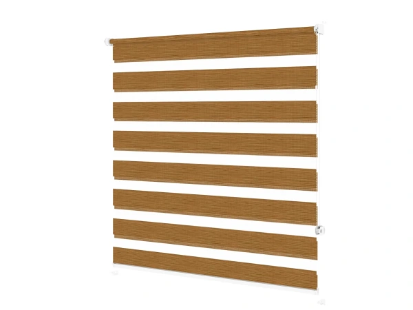 Roleta MINI - deň a noc - látka Maurícius 65 - hnedá (dub zlatý) 1