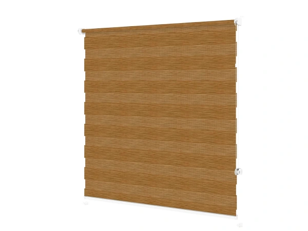 Roleta MINI - deň a noc - látka Maurícius 65 - hnedá (dub zlatý) 2