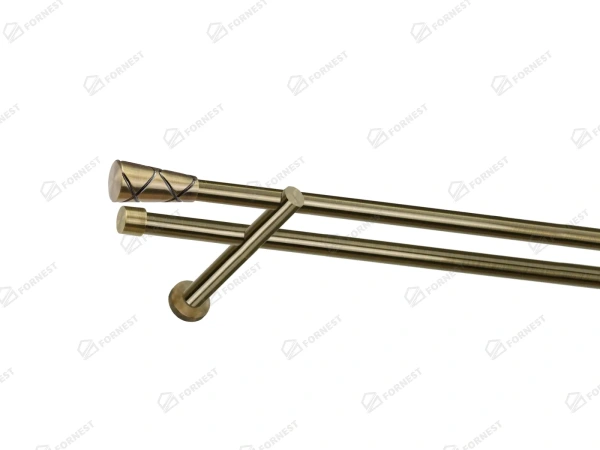 Garniža 19x19mm - 2rady - TRAPEZIUM - antik 1