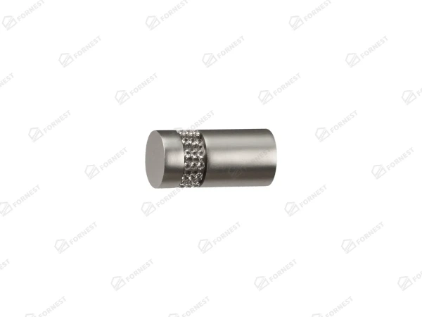 Garniža 19x19mm - 2rady - CYLINDER CRYSTAL - satin 2