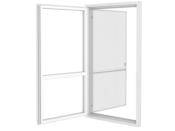 Siete proti hmyzu na DVERE - pántové v ráme SMART - BIELA - RAL 9016 - s priečkou 4