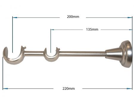 Garniža 25x16mm - 2rady - CAPRI - satin