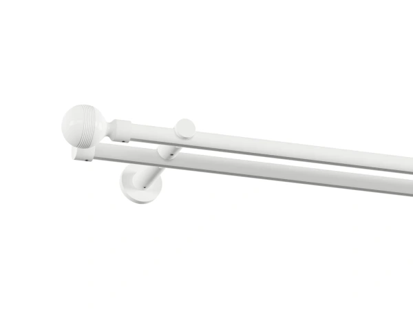 Garniža 19x19mm drážková tyč - 2rady - GABI - biela 1