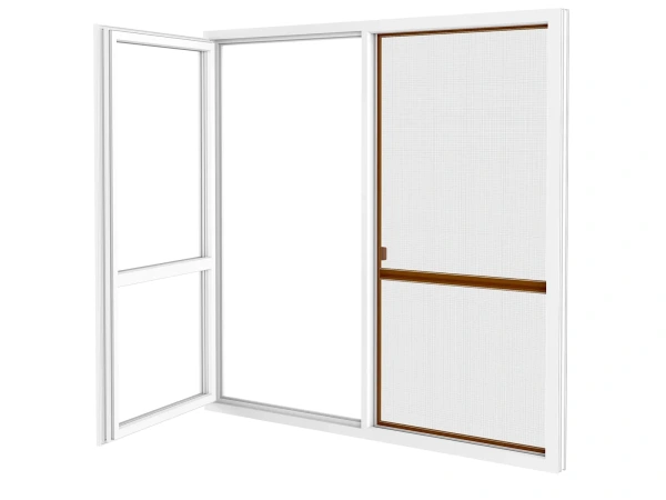 Siete proti hmyzu na DVERE - posuvné - DUB ZLATÝ - drevoimitácia - s priečkou 4