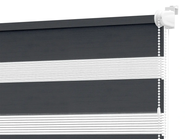 Roleta MINI+ deň a noc - látka Zakynthos 11 - antracit