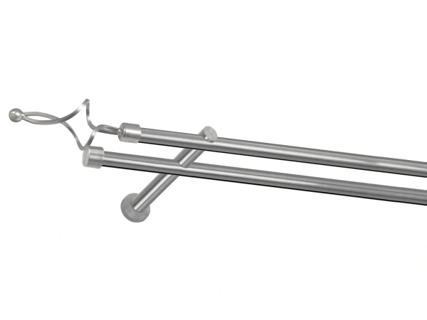 Garniža 19x19mm - drážková tyč - 2rady - FALIST - satin 1