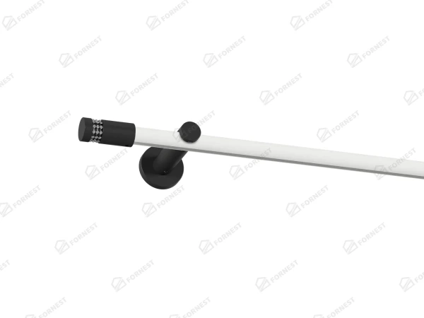 Garniža 19mm drážková tyč - 1rad - CYLINDER CRYSTAL - bielo čierna 1