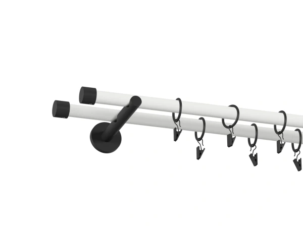 Garniža 19x19mm obyčajná tyč - 2rady - PULLO - bielo čierna