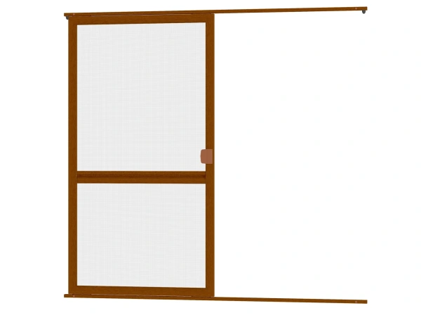 Siete proti hmyzu na DVERE - posuvné - DUB ZLATÝ - drevoimitácia - s priečkou