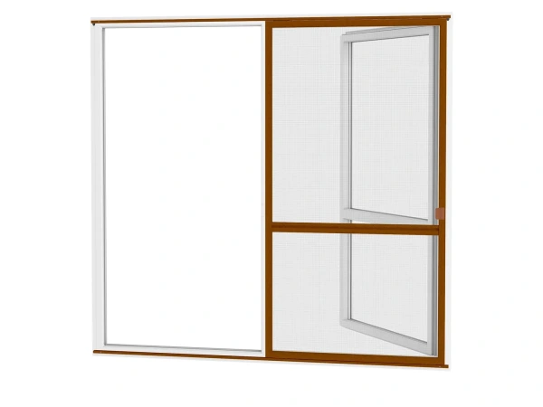 Siete proti hmyzu na DVERE - posuvné - DUB ZLATÝ - drevoimitácia - s priečkou 1