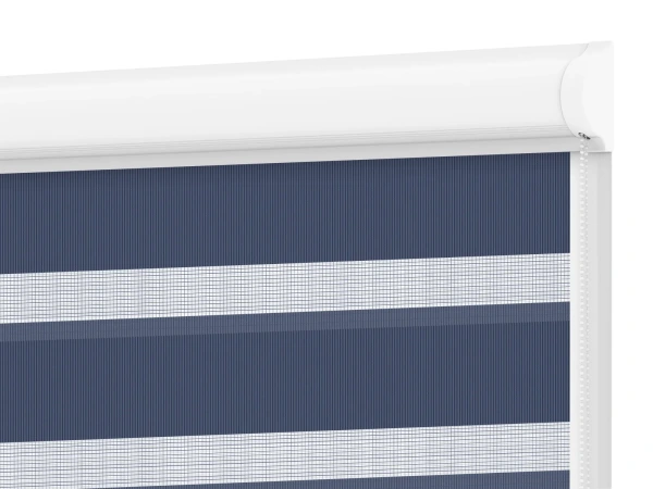 Roleta SWING LITE - deň a noc - látka Bahama 1810 - tmavo modrá