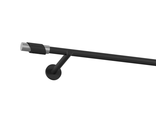 Garniža 19mm obyčajná tyč - 1rad - PARIS - čierna 1