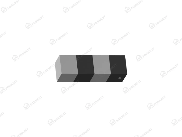 Garniža 19x19mm obyčajná tyč - 2rady - KVADRAT - čierna 2