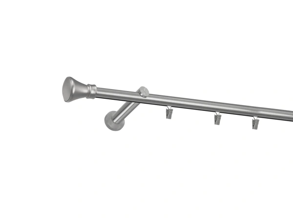 Garniža 19mm - drážková tyč - 1rad - KOLOSEO - satin