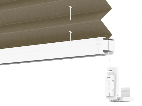 Plisé rolety LUX - látka Dark Coffee 11198 - BLACKOUT (zatemňujúca) 4