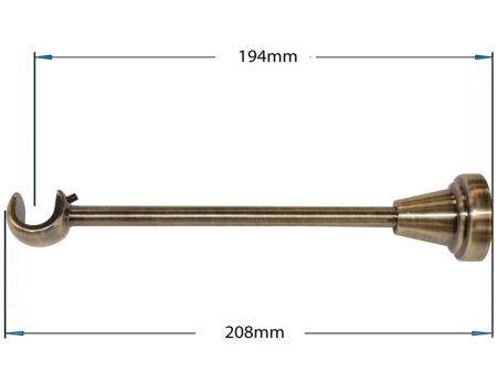 Garniža 16mm - 1rad - LIST VEĽKÝ - antik