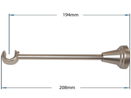 Garniža 16mm - 1rad - CRYSTAL CONE - satin