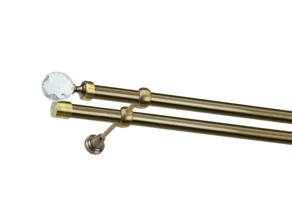 Garniža 25x25mm - 2rady - GUĽA CRYSTAL - antik 1