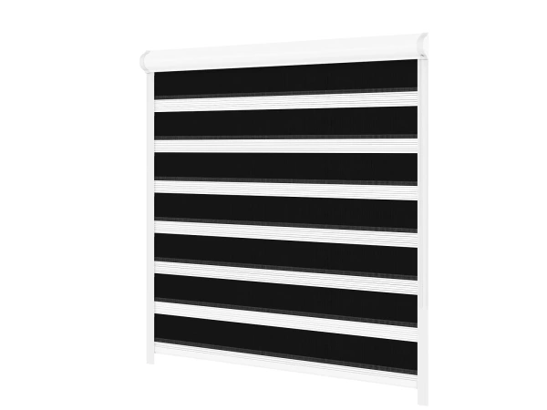 Roleta SWING PREMIUM - deň a noc - látka Zakynthos 10 - čierna 1