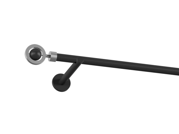 Garniža 19mm obyčajná tyč - 1rad - SFERA - čierna 1