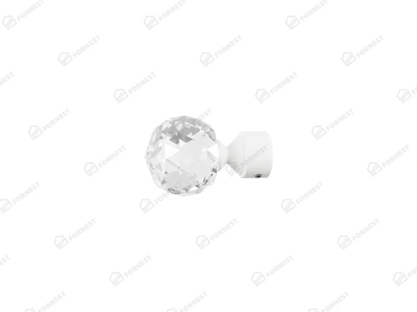 Garniža 19x19mm obyčajná tyč - 2rady - GUĽA CRYSTAL - biela 2