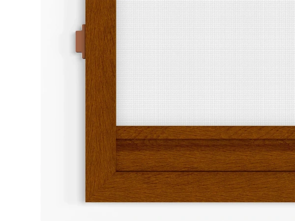 Siete proti hmyzu na DVERE - pántové - DUB ZLATÝ - drevoimitácia - s priečkou 7